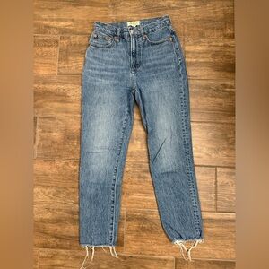 Madewell The Perfect Vintage Jean Blue Women's Jeans Raw Hem